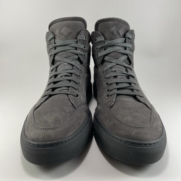 Koio Primo Tonal High Top Sneakers Mens Size 44, US Size 10 Charcoal Gray - Picture 2 of 11